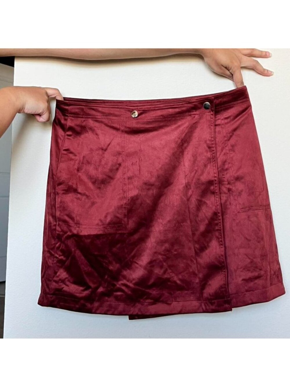 Burgundy satin mini skirt  #glamour #party #satin #sexy #cute